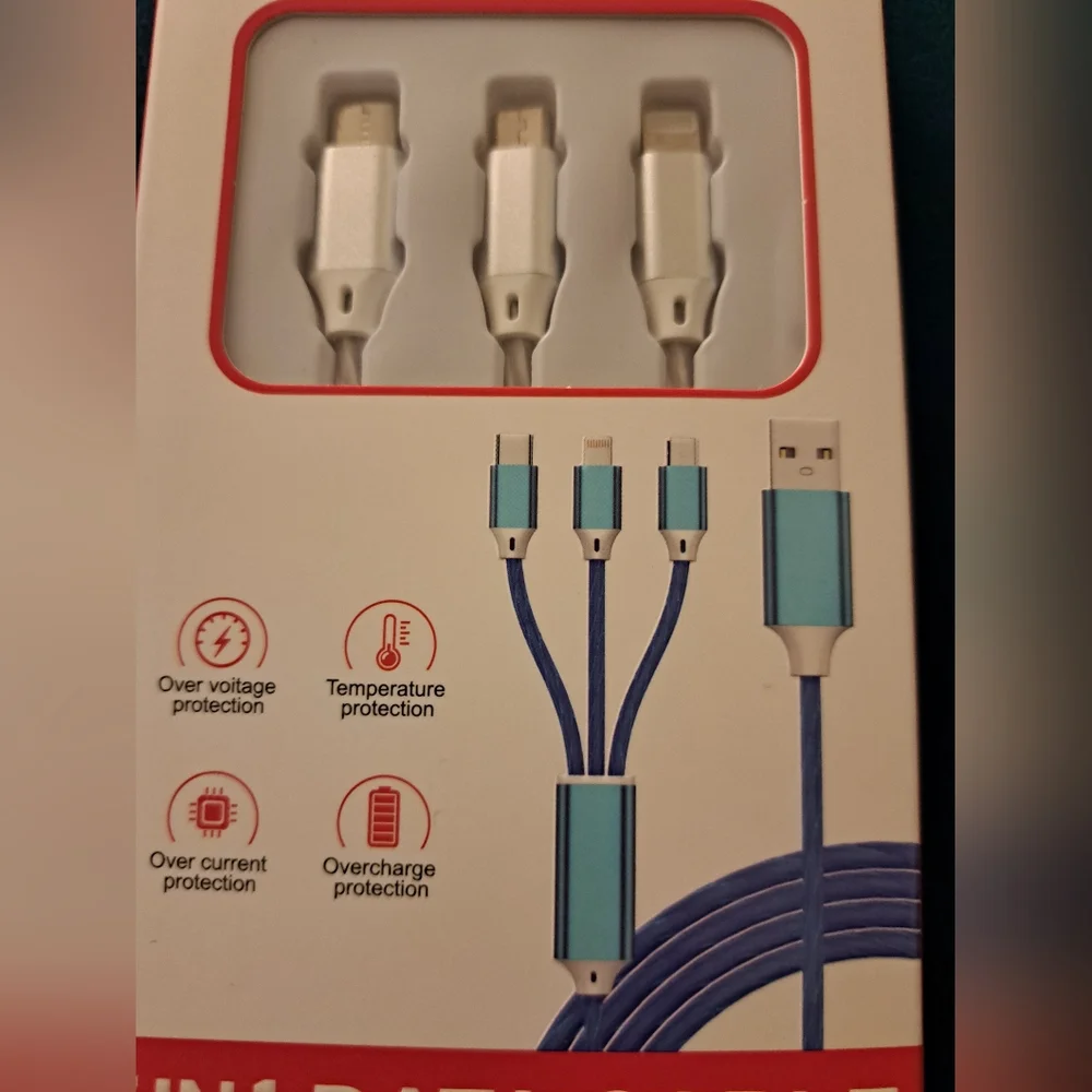 3-in-1 Data Cable / Phone Charger
